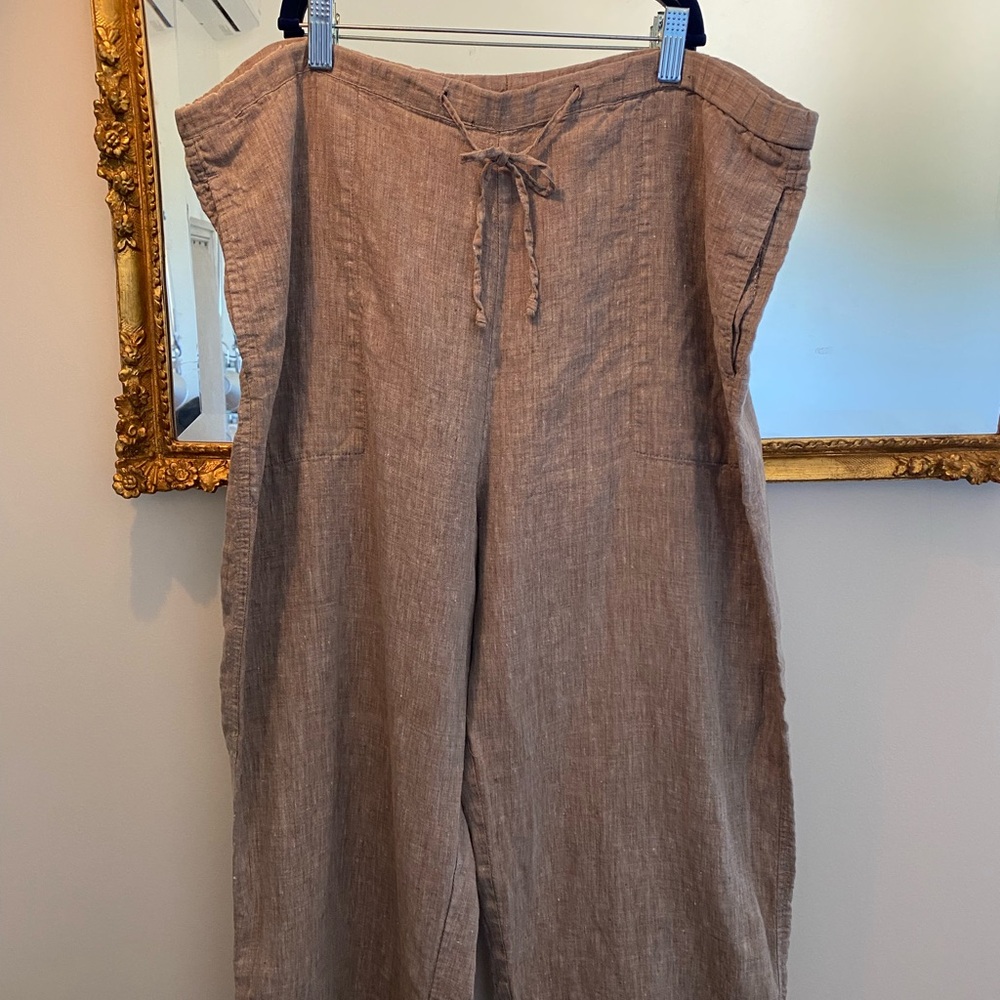 French Laundry Tan Linen Pants
